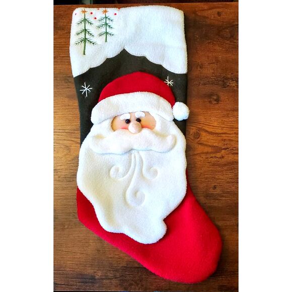 Santa Stocking 18" Tall 9" Wide - Picture 1 of 2